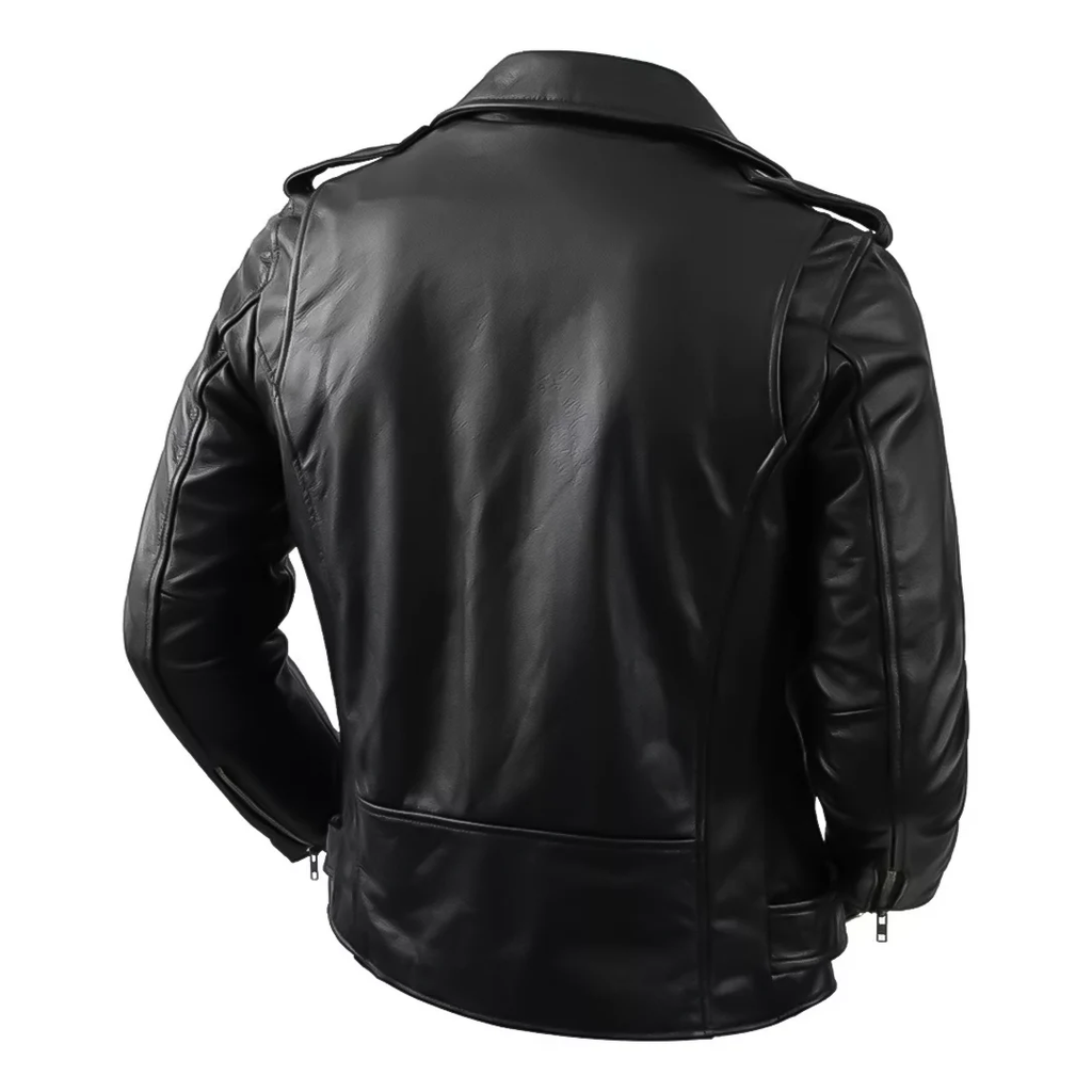 Jaqueta Masculina de Couro com Cinto Frontal