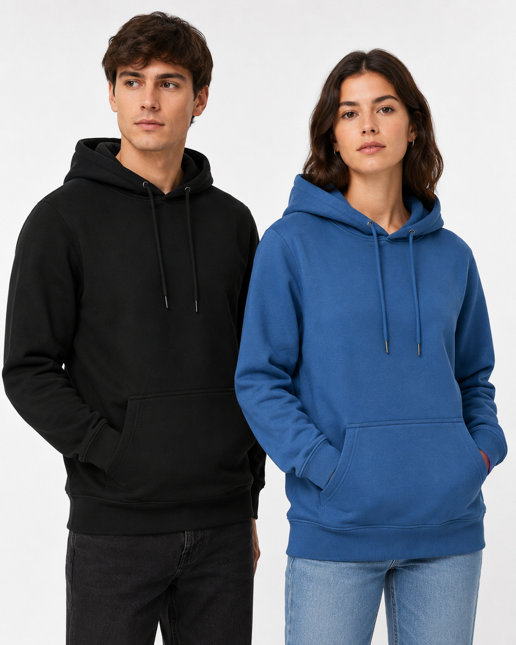 [COMPRE 1 LEVE 2] Kit 2 Moletom Com Capuz e Bolso Canguru Blusa Flanelado Sem Estampa Liso Unissex