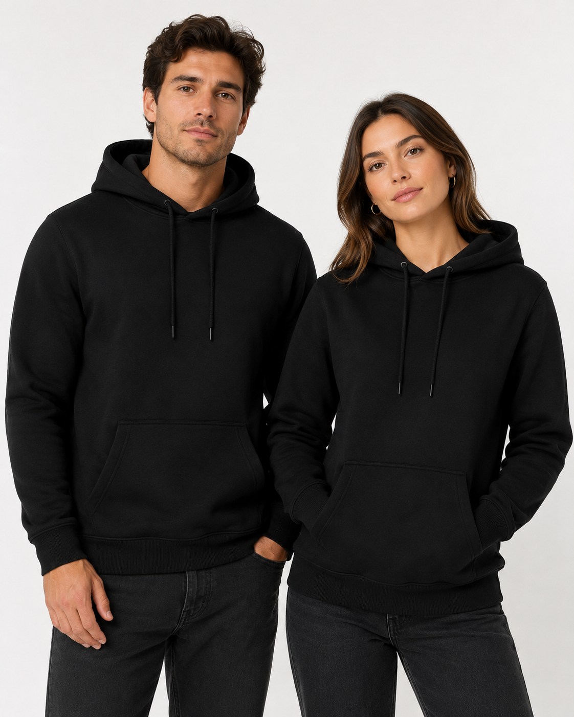 [COMPRE 1 LEVE 2] Kit 2 Moletom Com Capuz e Bolso Canguru Blusa Flanelado Sem Estampa Liso Unissex