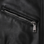 Jaqueta Masculina de Couro com Cinto Frontal