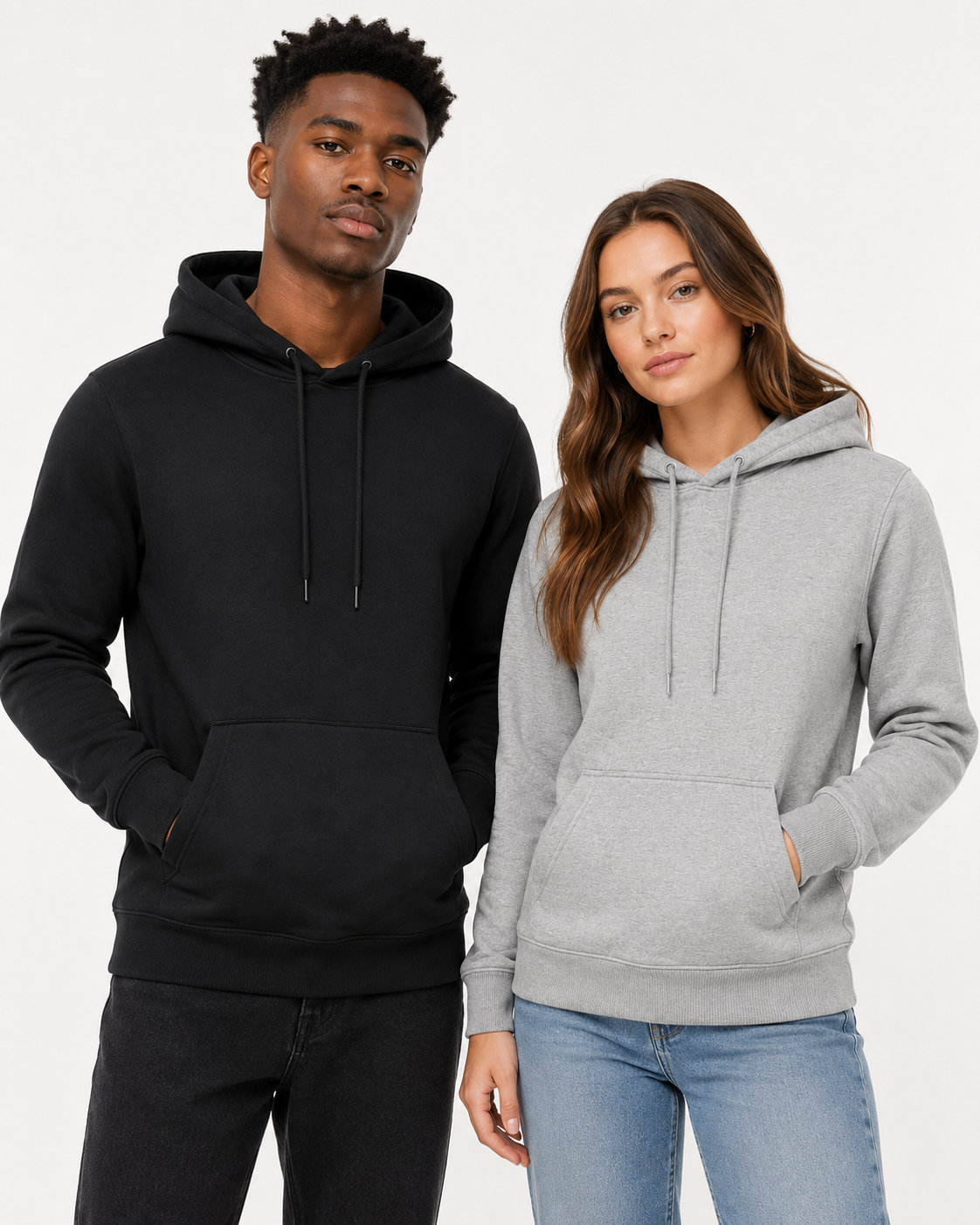 [COMPRE 1 LEVE 2] Kit 2 Moletom Com Capuz e Bolso Canguru Blusa Flanelado Sem Estampa Liso Unissex