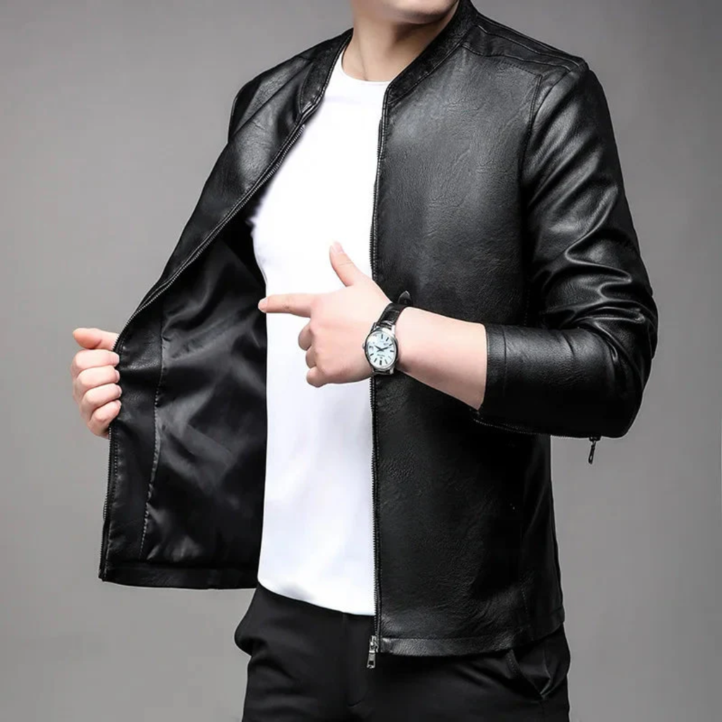 Jaqueta de Couro Masculina Alpha Man