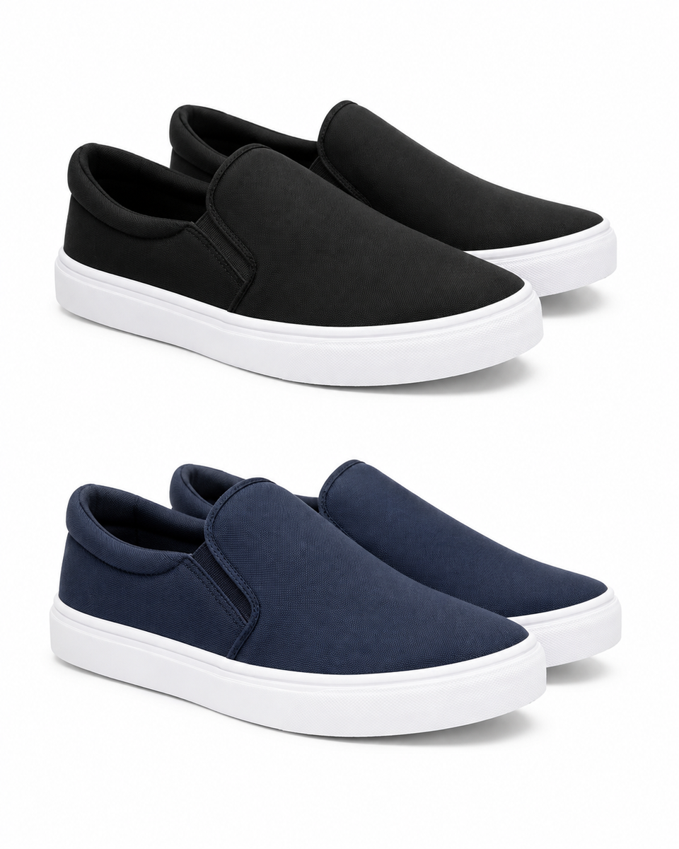[PAGUE 1 LEVE 2 ] Kit 2 Tênis Sapatênis Iate Casual Tênis Slip on Calce Fácil - Esporte Fino - Unissex + Relógio