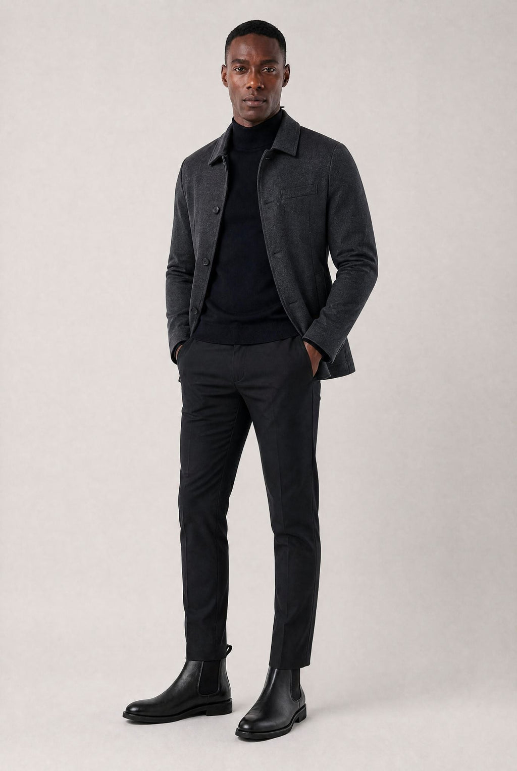 Bota Chelsea Masculina em Couro com Design Clássico Britânico Use Cavalieri