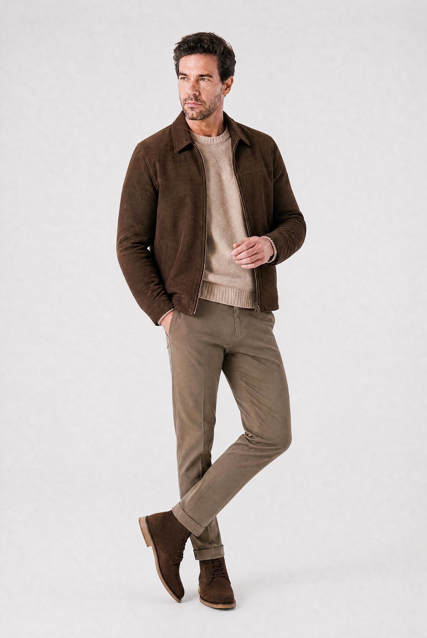 Bota Masculina Atemporal Britânica em Camurça Use Cavalieri