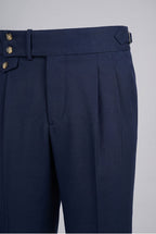 Calça Alfaiataria Masculina em Poliviscose Acetinada Azul Marinho Use Cavalieri