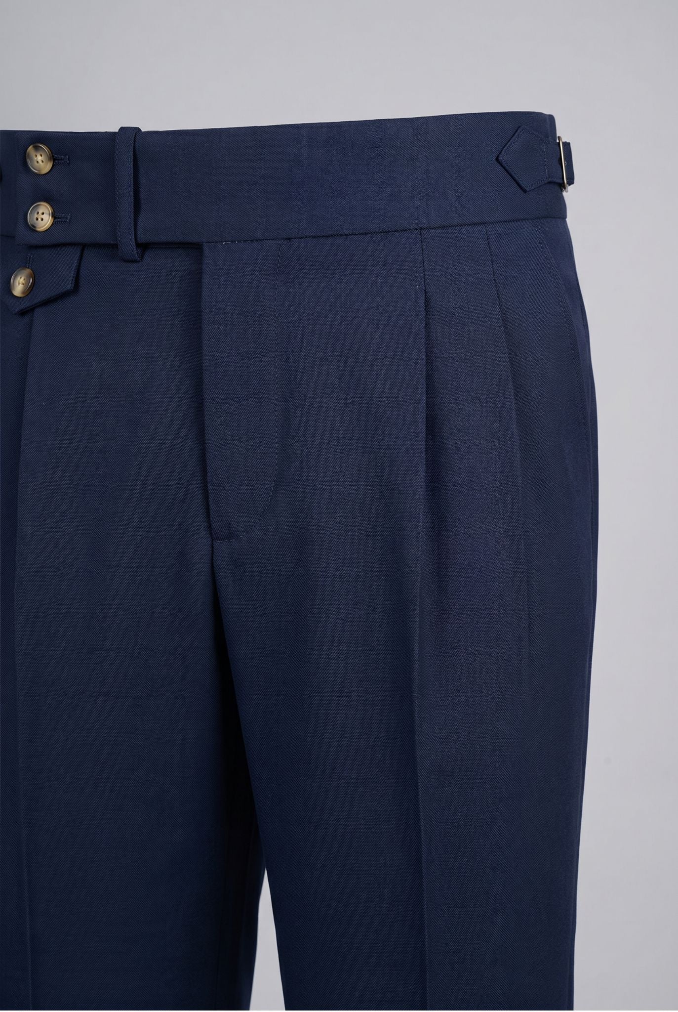 Calça Alfaiataria Masculina em Poliviscose Acetinada Azul Marinho Use Cavalieri