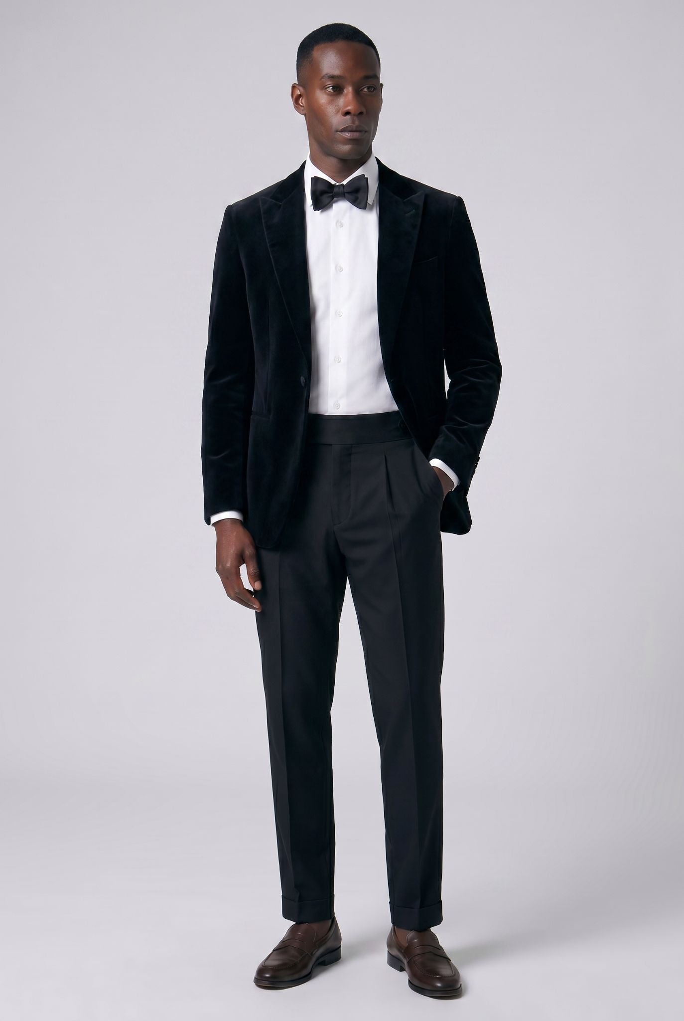 Calça Alfaiataria Masculina em Poliviscose Acetinada Preta Use Cavalieri