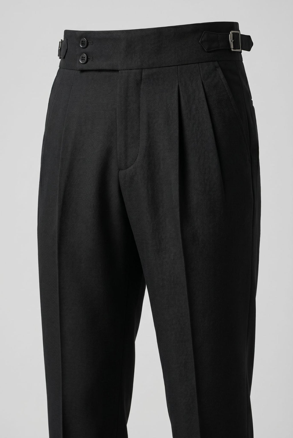 Calça Alfaiataria Masculina em Poliviscose Acetinada Preta Use Cavalieri