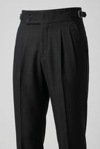 Calça Alfaiataria Masculina em Poliviscose Acetinada Preta Use Cavalieri