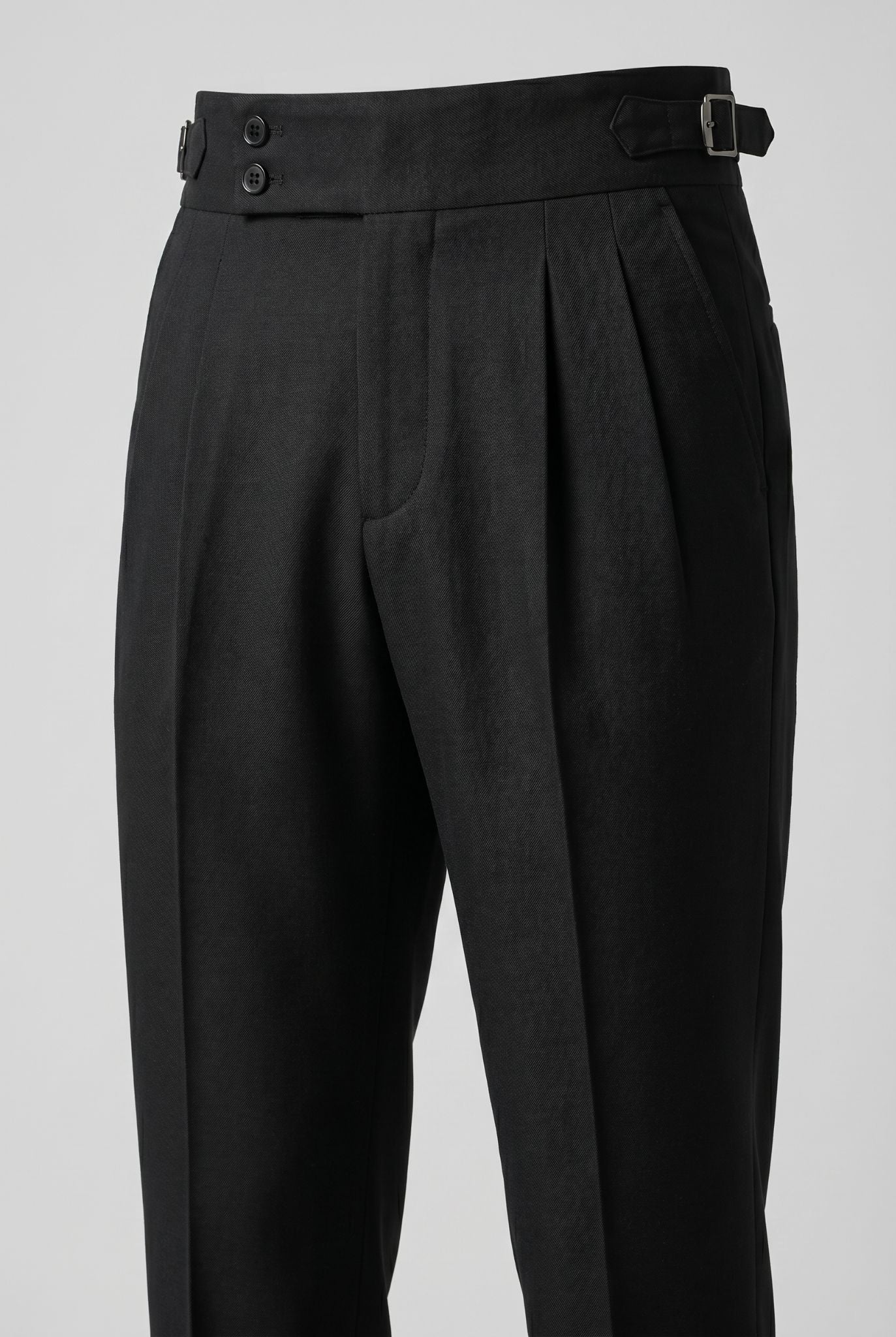 Calça Alfaiataria Masculina em Poliviscose Acetinada Preta Use Cavalieri