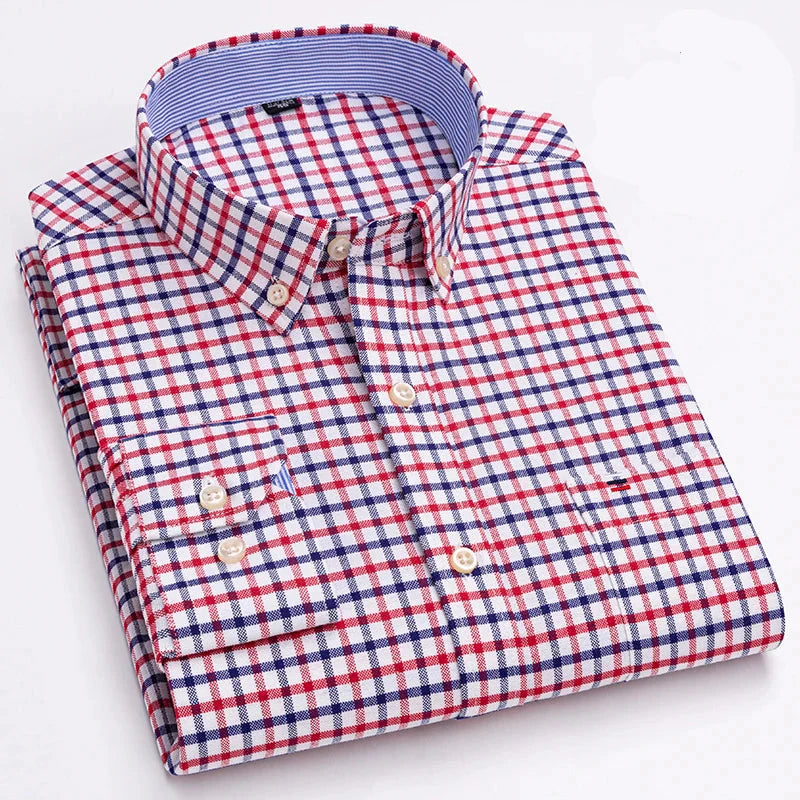 Camisa Masculina Mini Xadrez Color Manga Longa Use Cavalieri