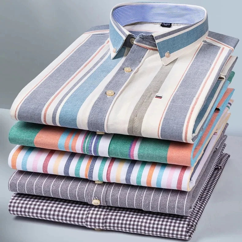Camisa Masculina Listrada Color Manga Longa Use Cavalieri