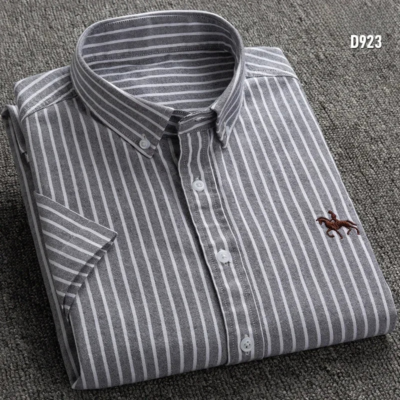 Camisa Masculina Listrada Manga Curta Use Cavalieri