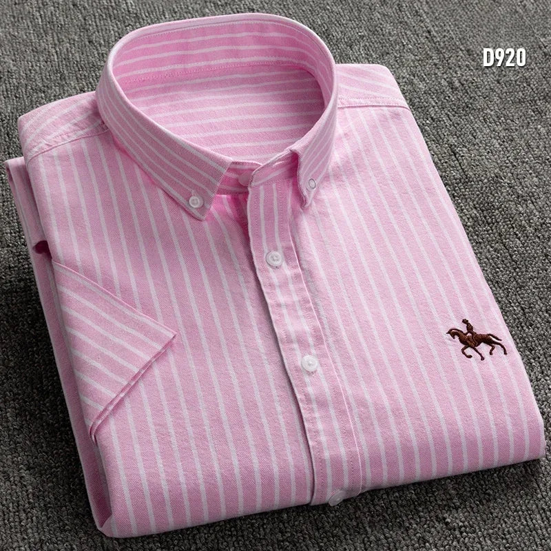 Camisa Masculina Listrada Manga Curta Use Cavalieri