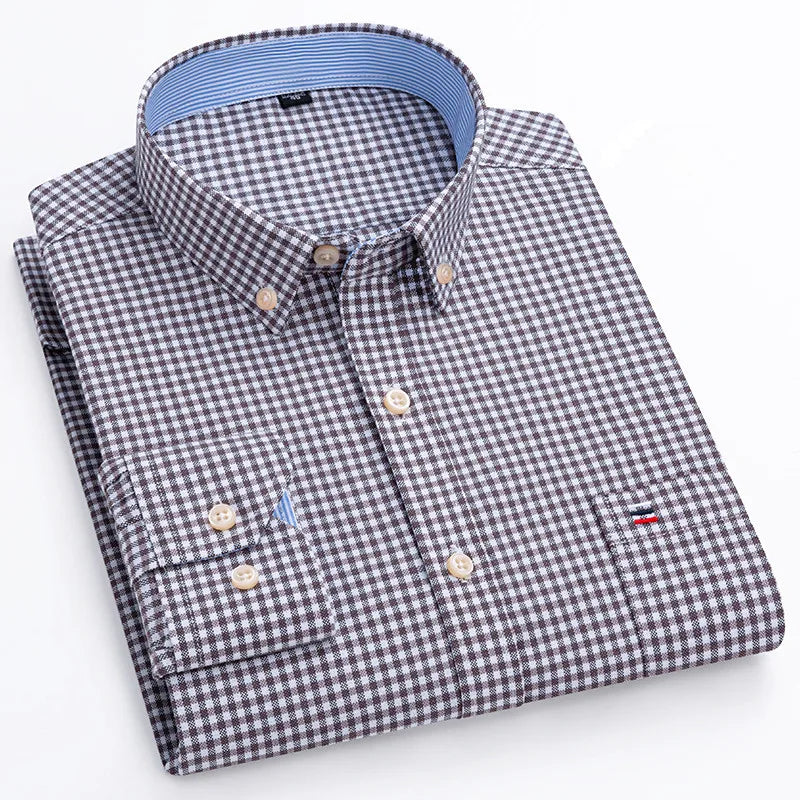 Camisa Masculina Mini Xadrez Manga Longa Use Cavalieri