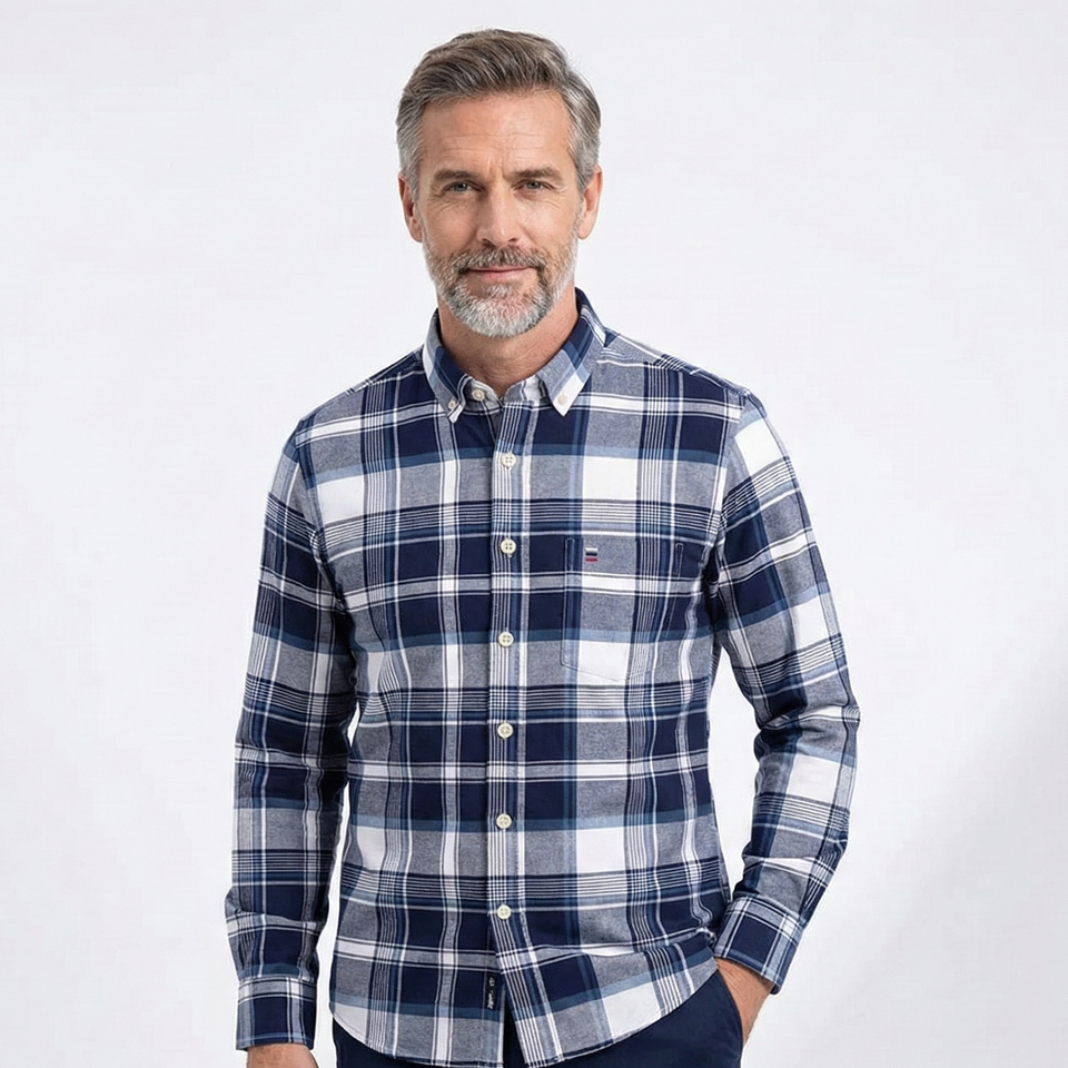 Camisa Masculina Xadrez Texas Manga Longa Use Cavalieri
