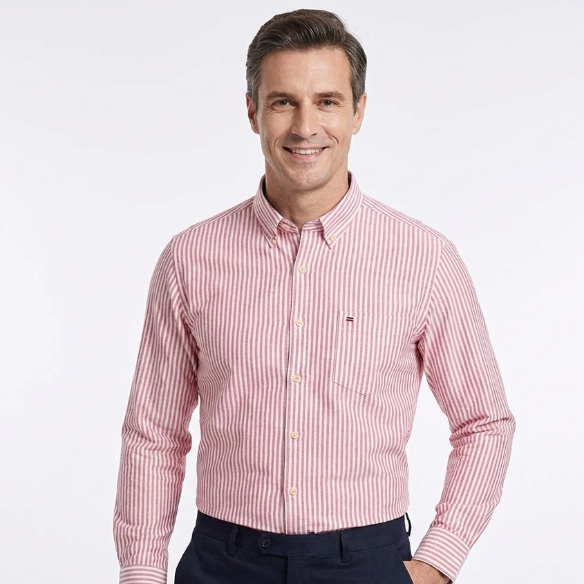 Camisa Masculina Listrada Vittorio Manga Longa Use Cavalieri