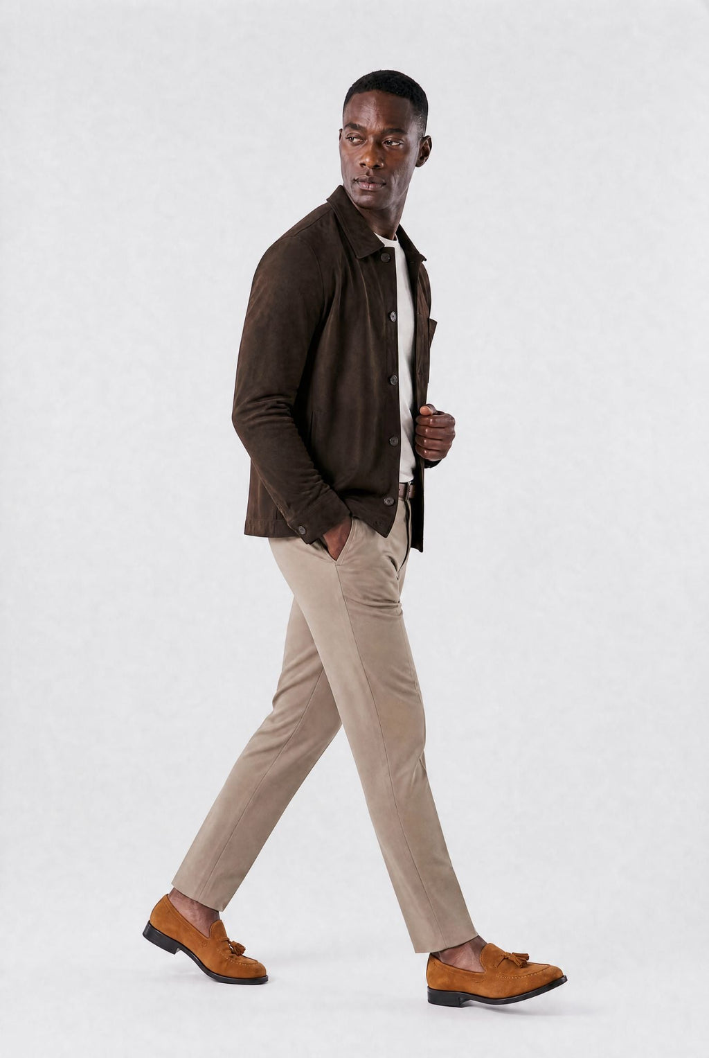 Mocassim Masculino Loafer em Camurça Roma Use Cavalieri
