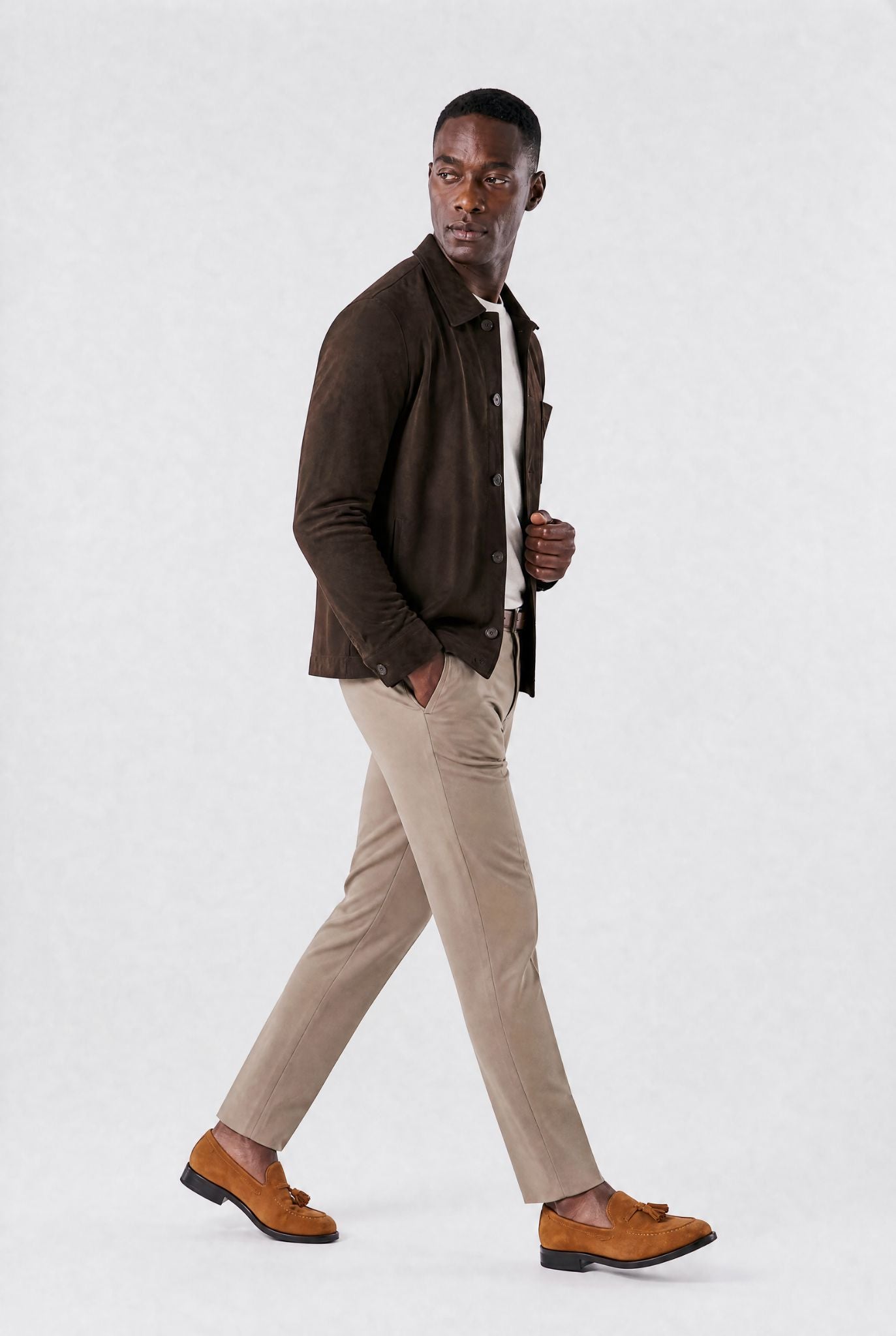 Mocassim Masculino Loafer em Camurça Roma Use Cavalieri