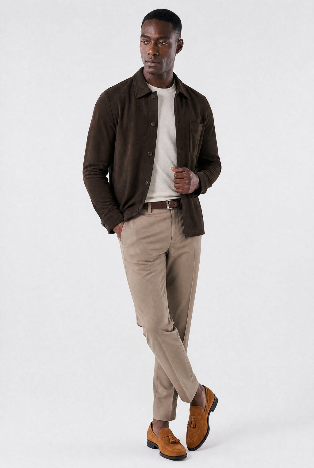 Mocassim Masculino Loafer em Camurça Roma Use Cavalieri