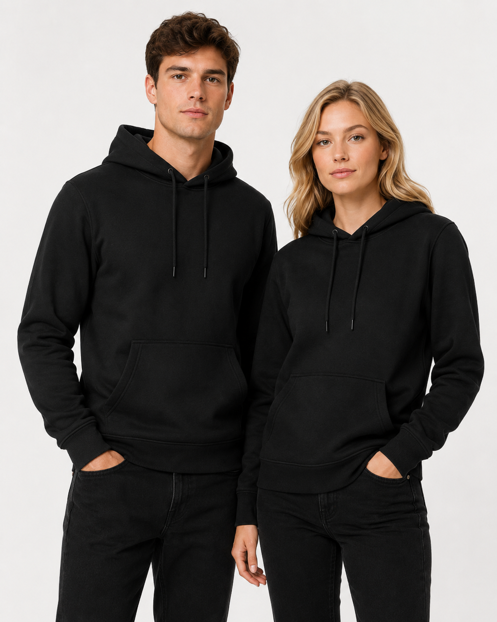 [COMPRE 1 LEVE 2] Kit 2 Moletom Com Capuz e Bolso Canguru Blusa Flanelado Sem Estampa Liso Unissex