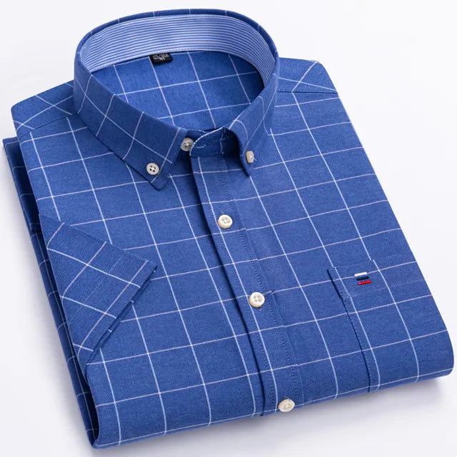 Camisa Masculina Xadrez Manga Curta Use Cavalieri