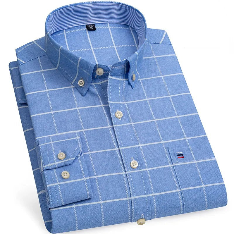 Camisa Masculina Xadrez Manga Longa Use Cavalieri