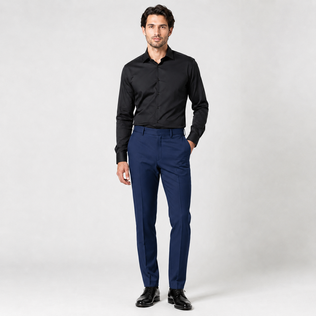 Calça Social Masculina Azul