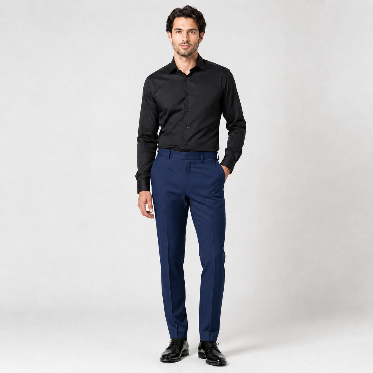 Calça Social Masculina Azul