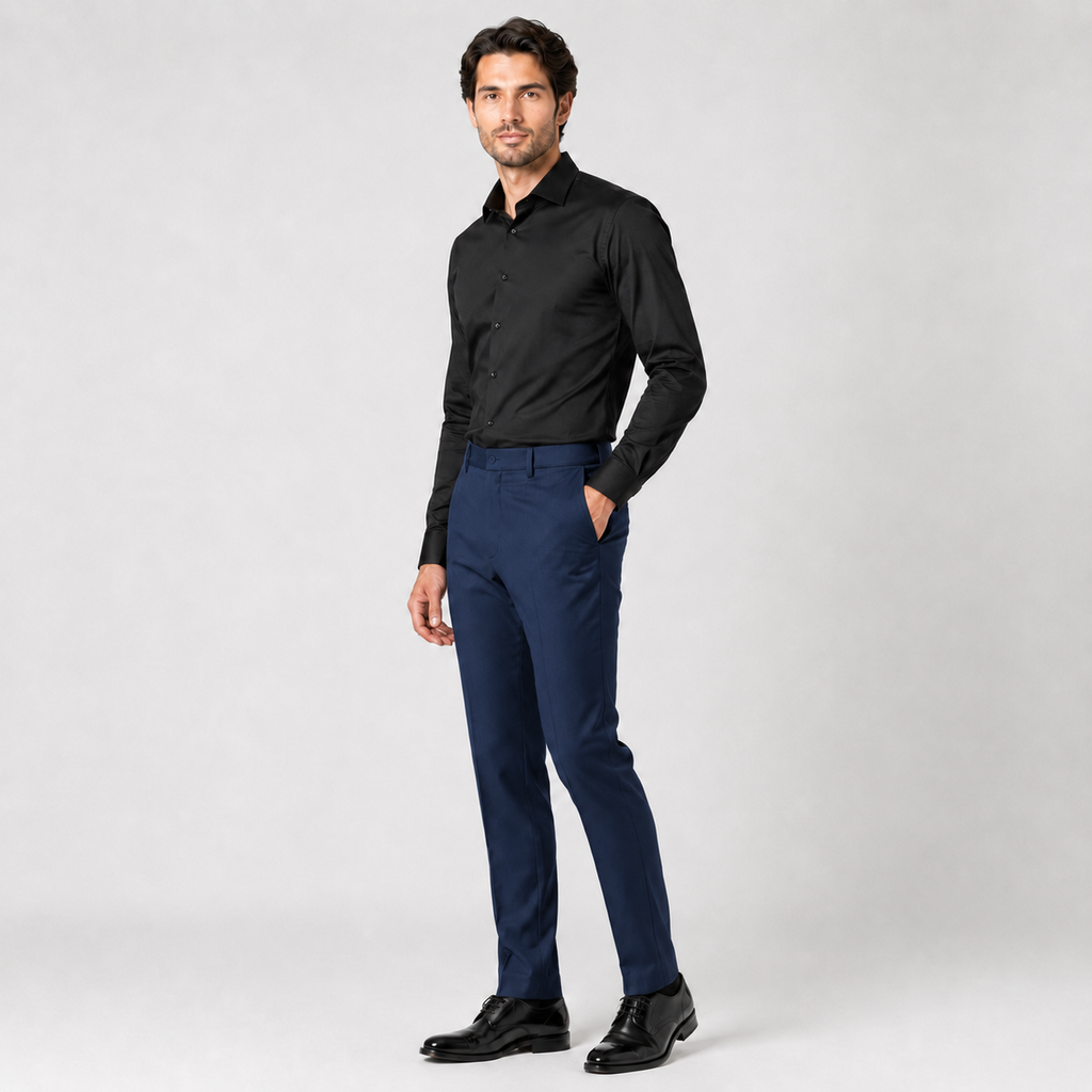 Calça Social Masculina Azul