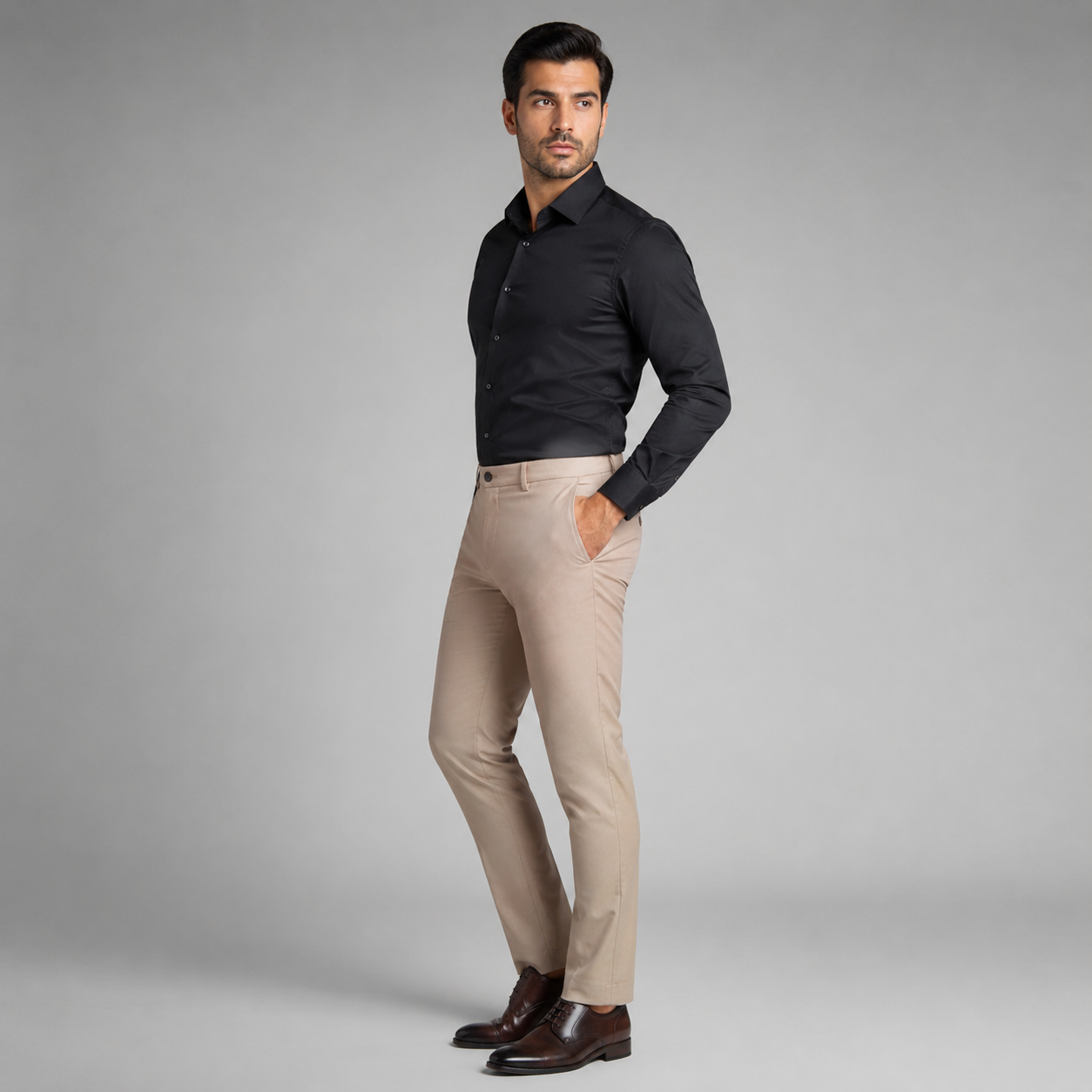 Calça Alfaiataria Social Masculina Bege