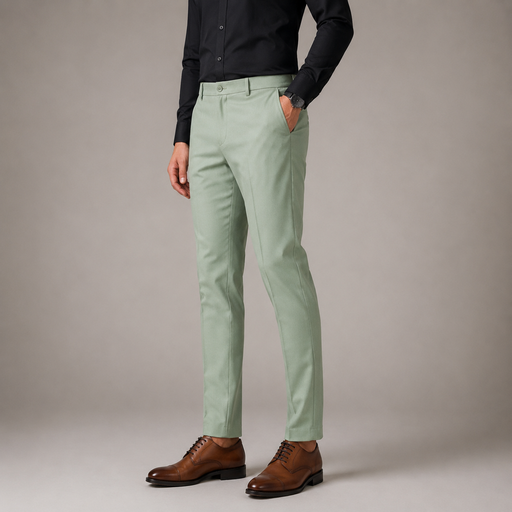 Calça Alfaiataria Social Masculina Verde