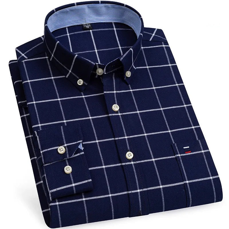 Camisa Masculina Xadrez Manga Longa Use Cavalieri