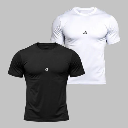 Kit 2 Camisetas Dry Fit Masculinas Anti Suor para Academia, Corrida e Treino