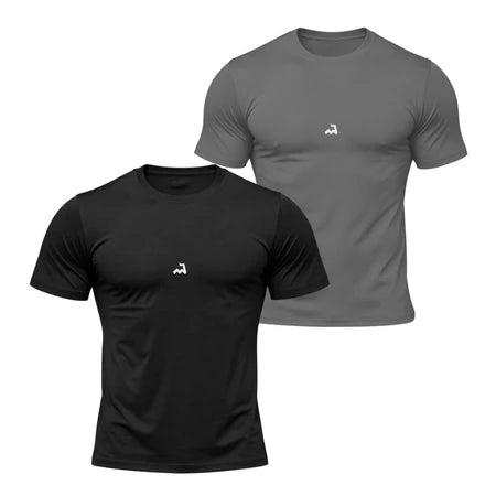 Kit 2 Camisetas Dry Fit Masculinas Anti Suor para Academia, Corrida e Treino