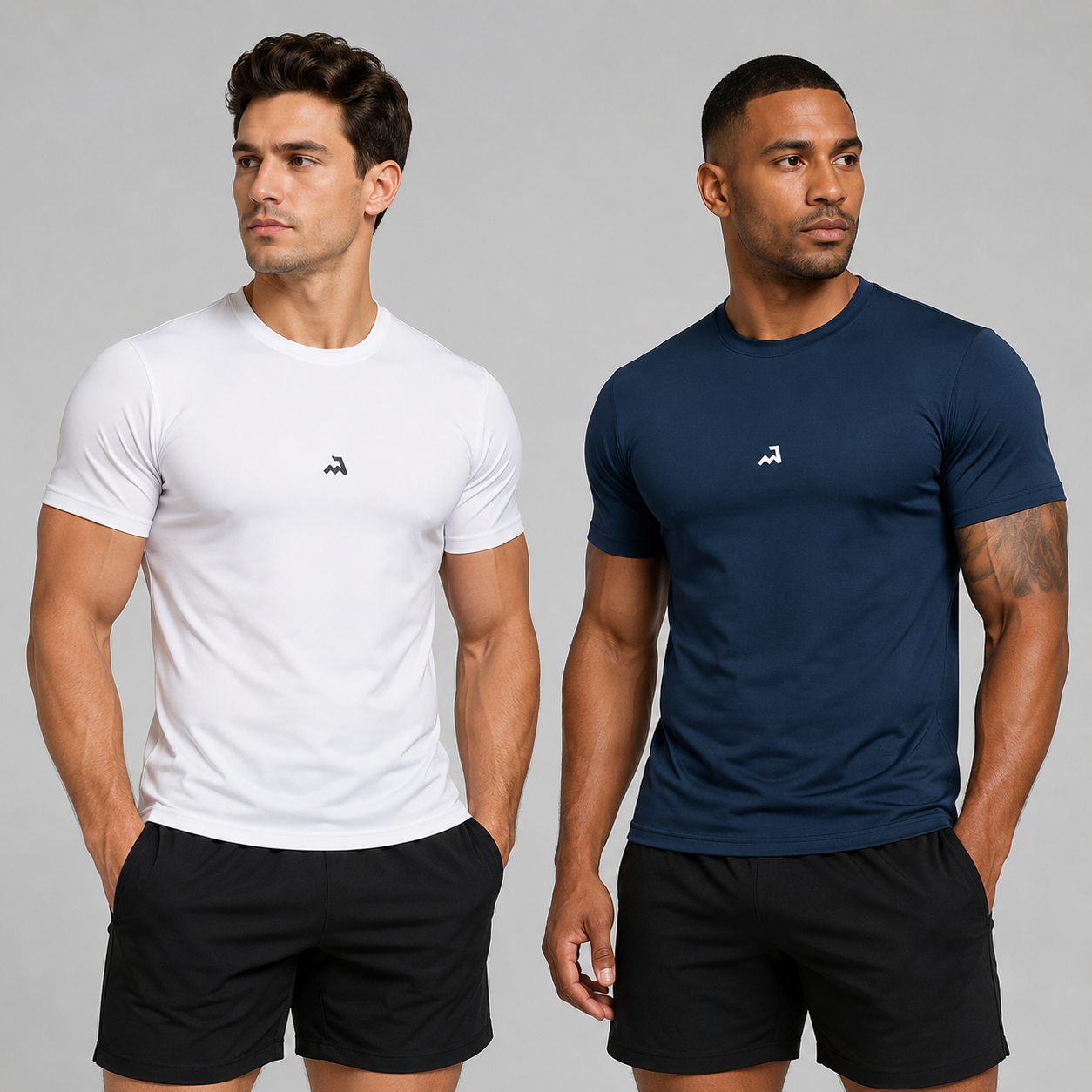Kit 2 Camisetas Dry Fit Masculinas Anti Suor para Academia, Corrida e Treino
