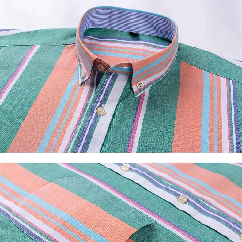 Camisa Masculina Listrada Color Manga Longa Use Cavalieri