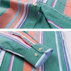 Camisa Masculina Listrada Color Manga Longa Use Cavalieri