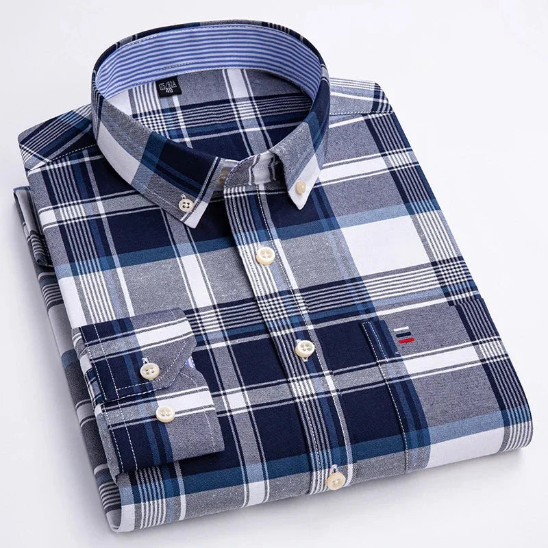 Camisa Masculina Xadrez Texas Manga Longa Use Cavalieri