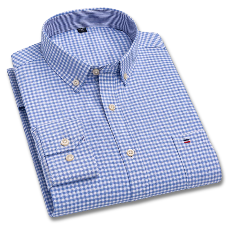 Camisa Masculina Mini Xadrez Manga Longa Use Cavalieri
