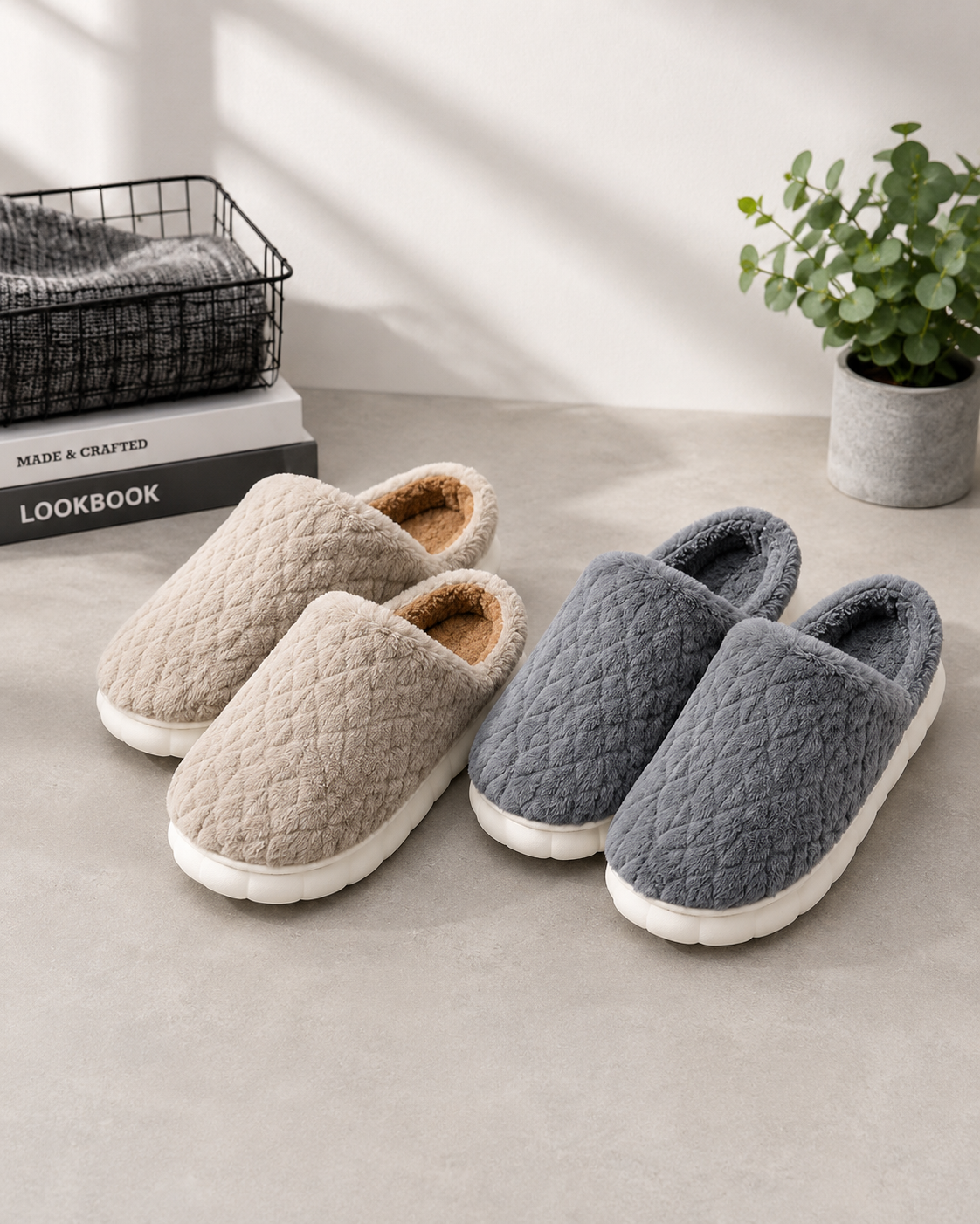 Compre 1 leve 2 Pantufas Para Frio Aconchegantes