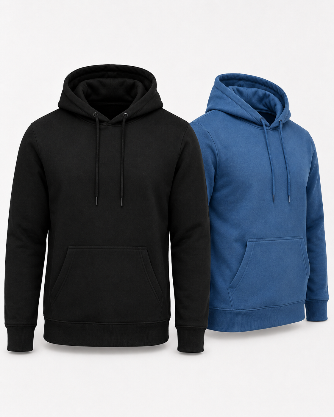 [COMPRE 1 LEVE 2] Kit 2 Moletom Com Capuz e Bolso Canguru Blusa Flanelado Sem Estampa Liso Unissex