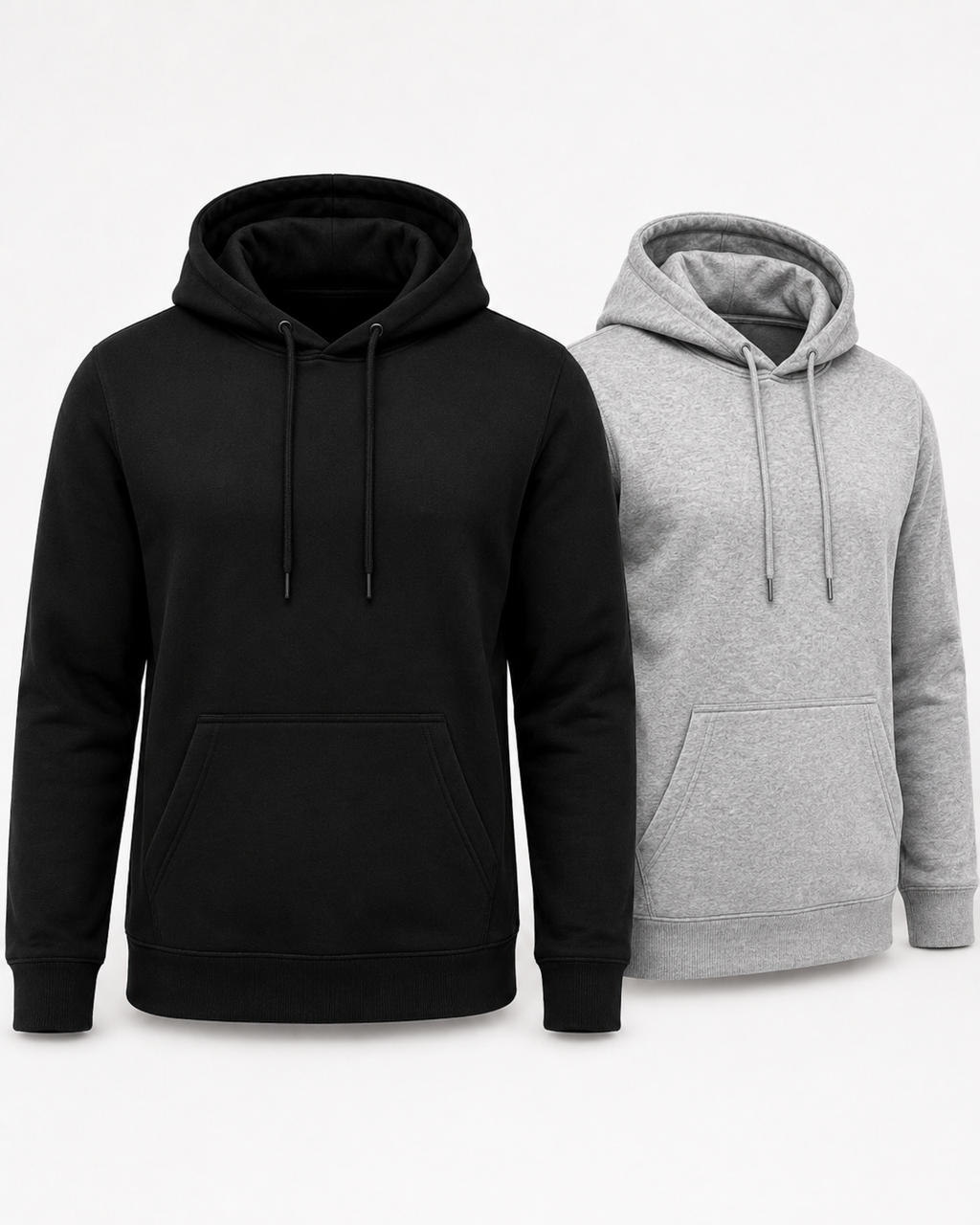 [COMPRE 1 LEVE 2] Kit 2 Moletom Com Capuz e Bolso Canguru Blusa Flanelado Sem Estampa Liso Unissex