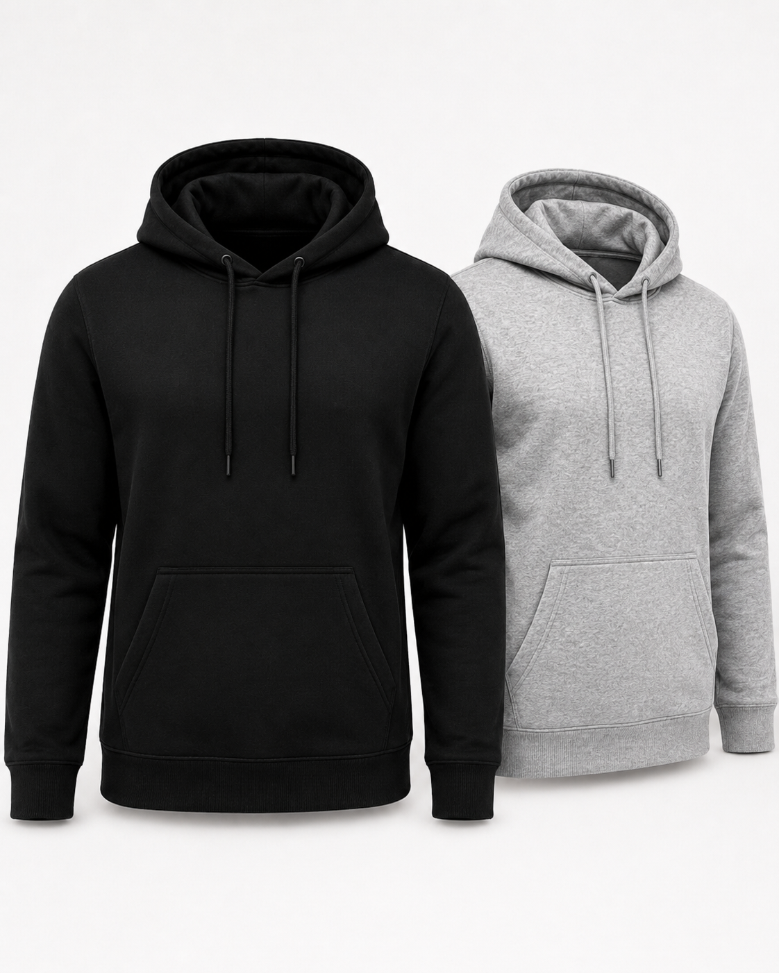 [COMPRE 1 LEVE 2] Kit 2 Moletom Com Capuz e Bolso Canguru Blusa Flanelado Sem Estampa Liso Unissex